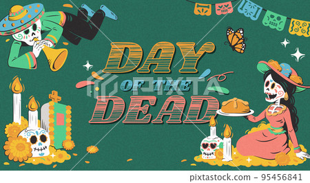 Day of the dead banner 95456841