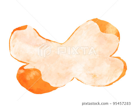 Illustration of mandarin orange peel, hand-drawn, watercolor style Illustration of mandarin orange peel, hand-drawn, watercolor style 95457283