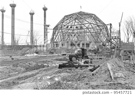 <Osaka Prefecture> Osaka Expo, "Midori Pavilion" under construction <Osaka Prefecture> Osaka Expo, "Midori Pavilion" under construction 95457721