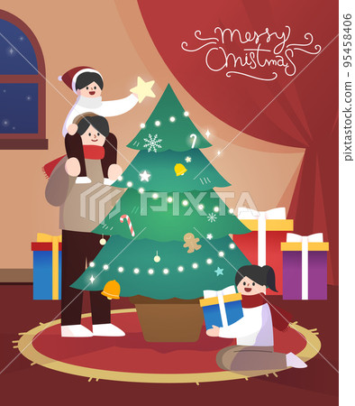 Cozy Christmas Background Illustration 08 Cozy Christmas Background Illustration 08 95458406