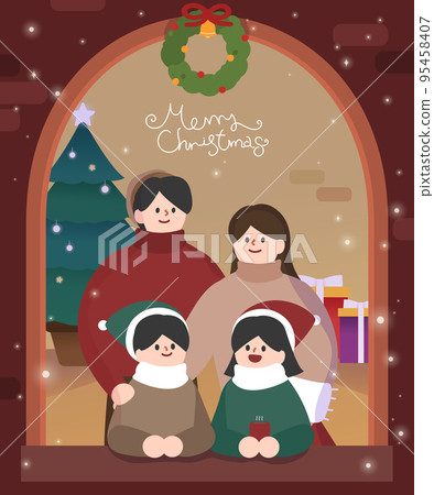 Cozy Christmas Background Illustration 09 Cozy Christmas Background Illustration 09 95458407