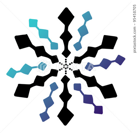 Snow crystal illustration Snow crystal illustration 95458705