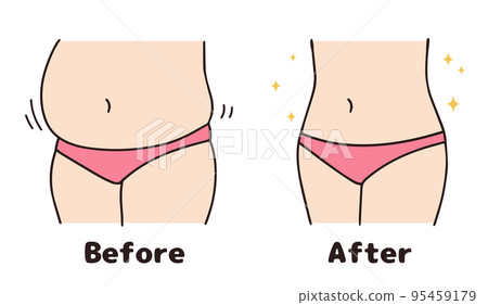 Stomach before and after set 95459179