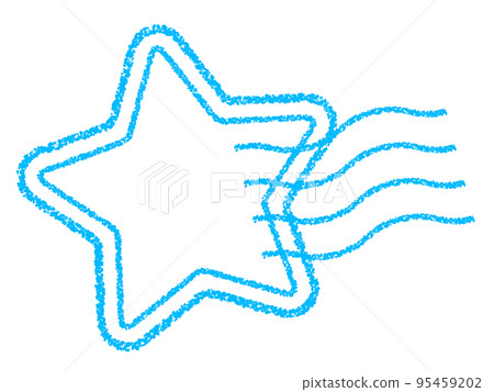 Crayon material star postmark/stamp decoration Crayon material star postmark/stamp decoration 95459202