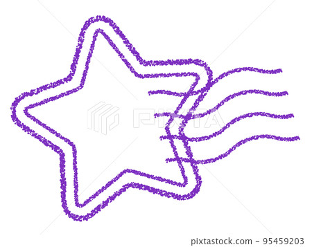 Crayon material star postmark/stamp decoration Crayon material star postmark/stamp decoration 95459203