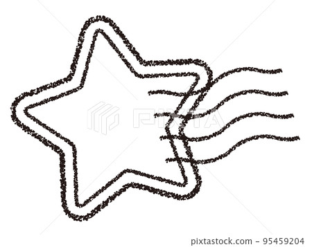 Crayon material star postmark/stamp decoration Crayon material star postmark/stamp decoration 95459204