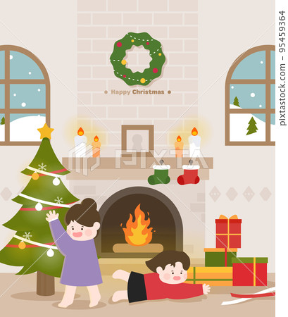 Year-end Christmas illustration 06 95459364