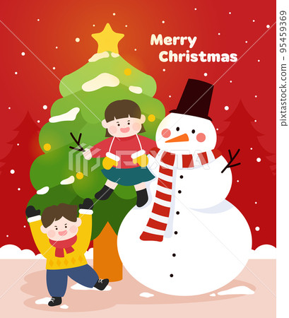 Year-end Christmas illustration 01 95459369