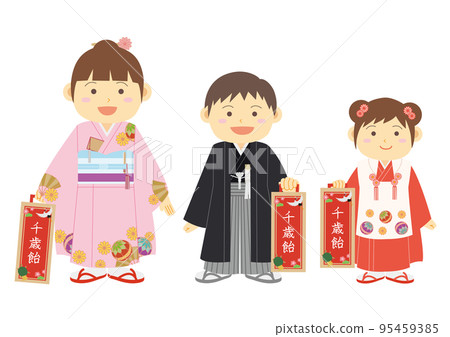 穿著七五山服裝的孩子們 穿著七五山服裝的孩子們 95459385