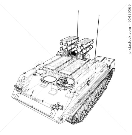 Anti-tank armored car. Vector Anti-tank armored car. Vector 95459569
