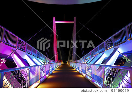Night view of crab bridge in Taean Peninsula 95460059