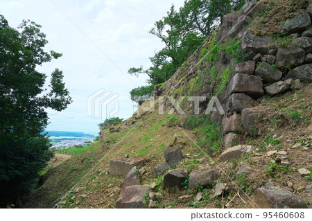 [Japan's Top 100 Castles] Tottori Castle Honmaru stone wall of Yamanomaru no Maru Tottori City, Tottori Prefecture 95460608