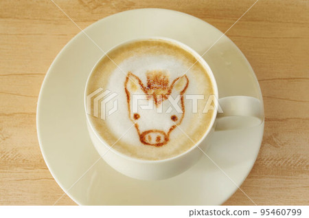 Horse latte art Horse latte art 95460799