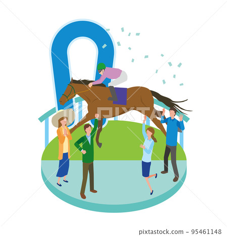 享受賽馬的人們 95461148