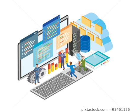 Image illustration of a system engineer Image illustration of a system engineer 95461156