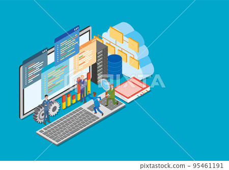 Image illustration of a system engineer Image illustration of a system engineer 95461191