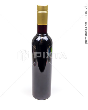 Bottle of red wine on a white background. Bottle of red wine on a white background. 95461719