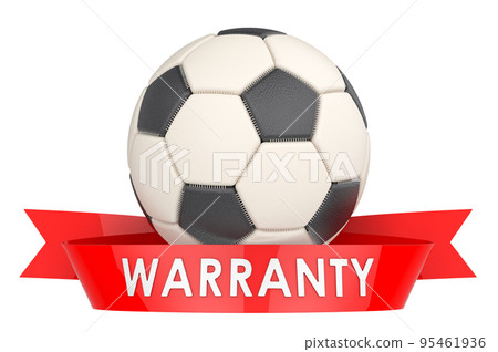 Soccer ball warranty concept. 3D rendering 95461936