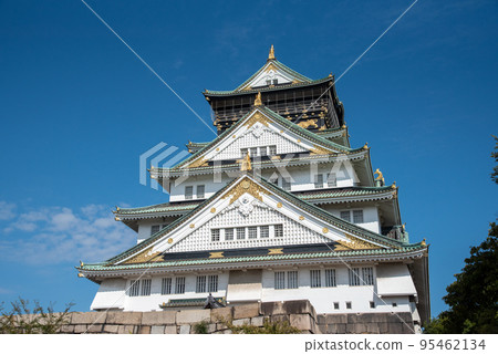 晴朗的天空和日本城堡 晴朗的天空和日本城堡 95462134