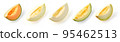 Melon slices isolated on white background 95462513