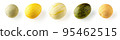 Various Melons isolated on white background 95462515
