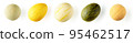 Melons isolated on white, from above 95462517