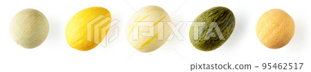 Melons isolated on white, from above 95462517