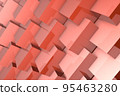 Abstract geometric 3D background consisting of rectangular blocks 95463280