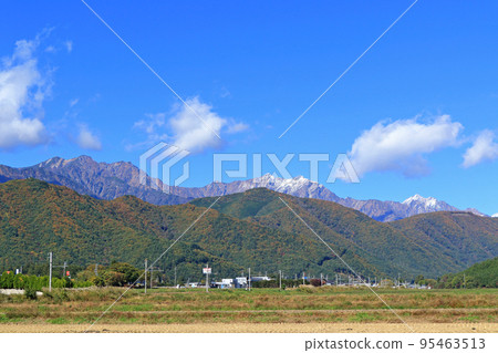 Autumn in the northern Alps after Tateyama mountain range Autumn in the northern Alps after Tateyama mountain range 95463513