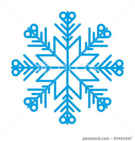 Snowflake symbol blue silhouette isolated on white background Snowflake symbol blue silhouette isolated on white background 95463897