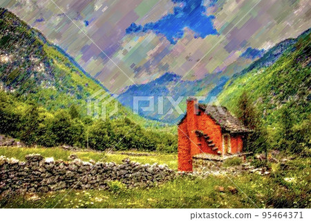Swiss landscape 95464371