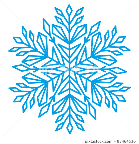 Snowflake symbol blue silhouette isolated on white background Snowflake symbol blue silhouette isolated on white background 95464530