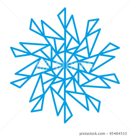 Snowflake symbol blue silhouette isolated on white background Snowflake symbol blue silhouette isolated on white background 95464533