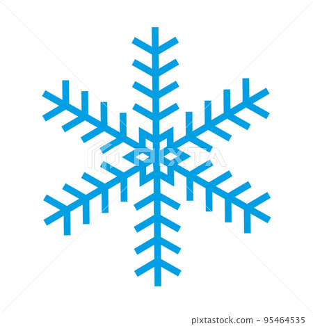 Snowflake symbol blue silhouette isolated on white background Snowflake symbol blue silhouette isolated on white background 95464535