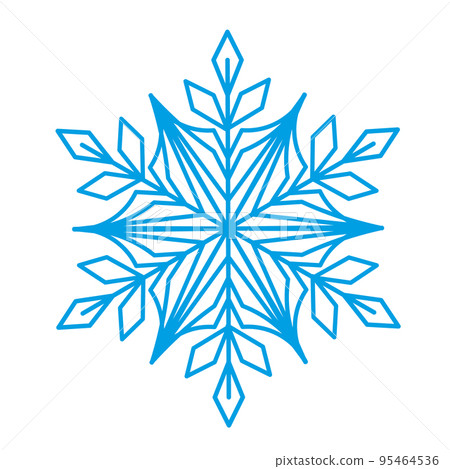 Snowflake symbol blue silhouette isolated on white background Snowflake symbol blue silhouette isolated on white background 95464536
