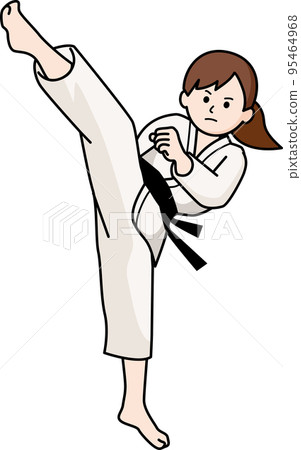 Woman doing karate 95464968
