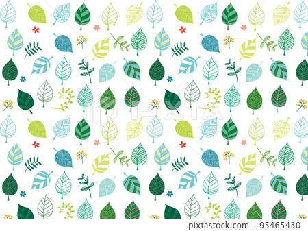 Scandinavian style stylish leaf pattern 95465430