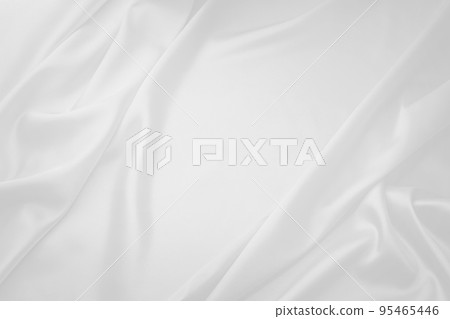 Draped silk white cloth background texture 95465446