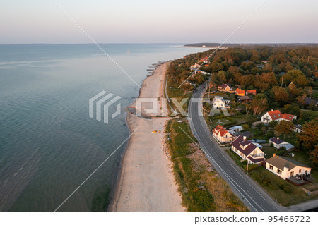 Aerial View of coastline in North Zealand, Denmark Aerial View of coastline in North Zealand, Denmark 95466722