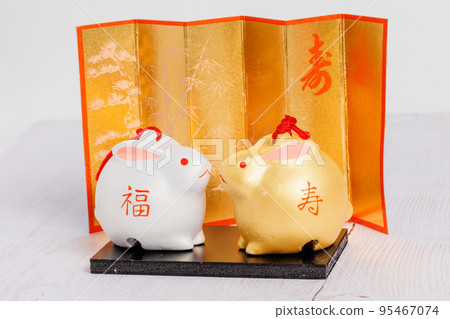 新年賀卡材料兔子十二生肖公仔 95467074