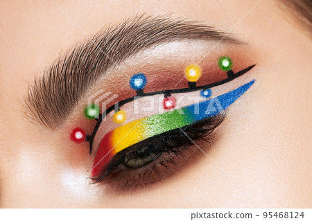 Creative New Year's holiday makeup Creative New Year's holiday makeup 95468124
