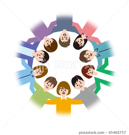 circle of friends shoulder to shoulder circle of friends shoulder to shoulder 95468757