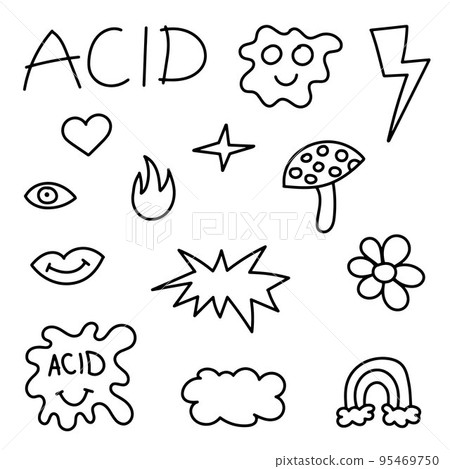 Acid Rave Smile Set. Acid Smile and Psychedelic Collection. Acid Rave Smile Set. Acid Smile and Psychedelic Collection. 95469750