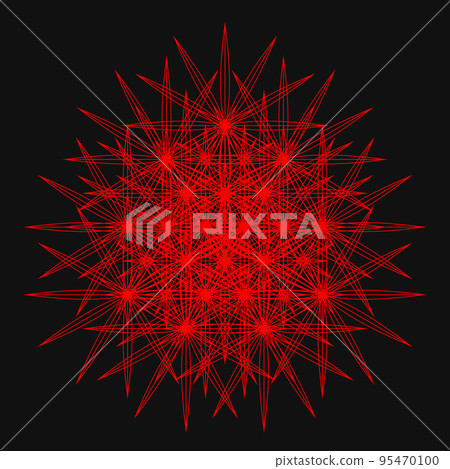 geometric pattern fractal sacred geometry colorful icon profile picture 95470100