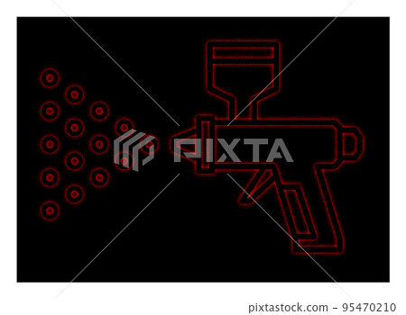 Illustration of an air spray gun that sprays and paints Illustration of an air spray gun that sprays and paints 95470210