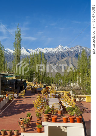 Himalayan mountains seen from Omasila Hotel, Leh, Ladakh / Leh, India Himalayan mountains seen from Omasila Hotel, Leh, Ladakh / Leh, India 95470393
