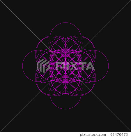 幾何圖案 分形 神聖幾何 多彩 圖標 個人資料圖片 95470473