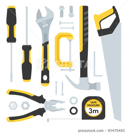 DIY tool illustration set 95470485