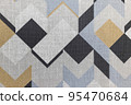Wallcovering background with geometric design and dynamic gridwork, and angles patterns 95470684