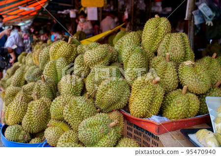 durian in the market 95470940